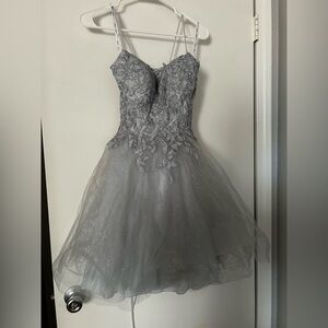 Chic Silver Wedding guest Dress for Women